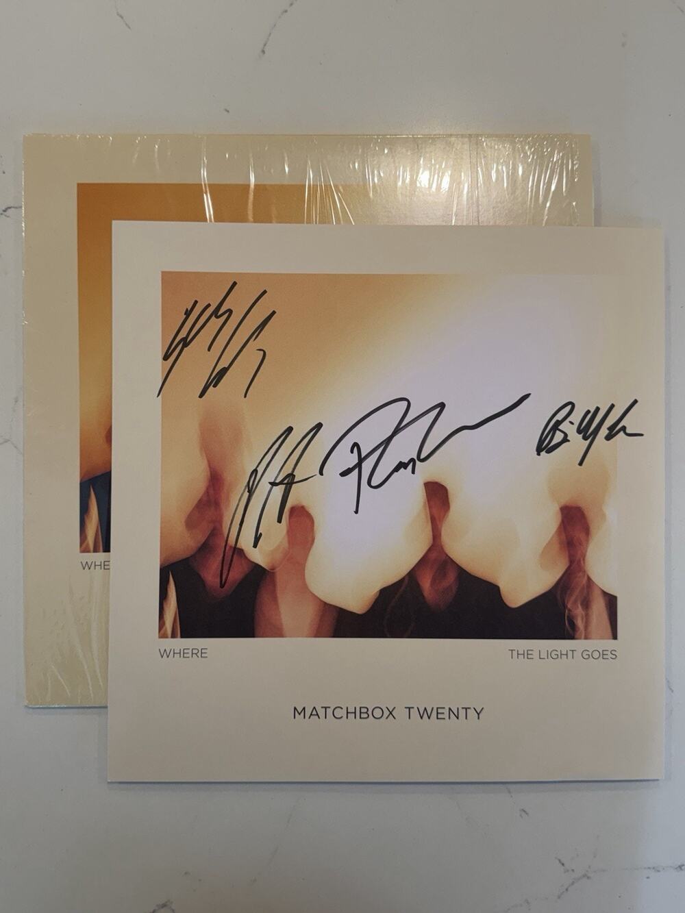 MATCHBOX TWENTY 20 "Where The Light Goes" US SIGNED Insert Vinyl LP AUTOGRAPHED